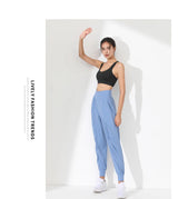 Hearuisavy Loose Quick-Dry Yoga Pants – Pleated Jogging Capris with Pockets