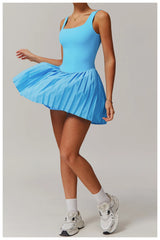 Women Pocket Pleated Sports Jumpsuit