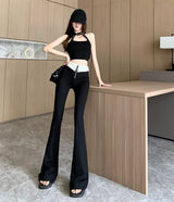 Women Flare Zipper Leggings