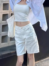 High Waist Women’s Denim Shorts for Spring/Summer