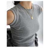 Colorful Round Neck Camisole Vest