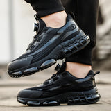 Men Rotary Buckle Steel Toe Safety Shoes