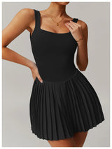 Women Pocket Pleated Sports Jumpsuit