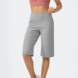Women Capri Pants with Pockets Yoga Fit