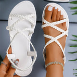 Women Elegant Flat Sandals Summer Footwear