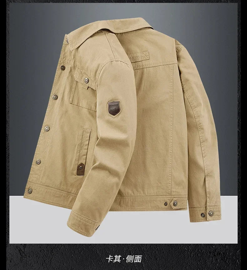 Men's Plus Size Outdoor Jacket – Slim Fit Cargo Coat