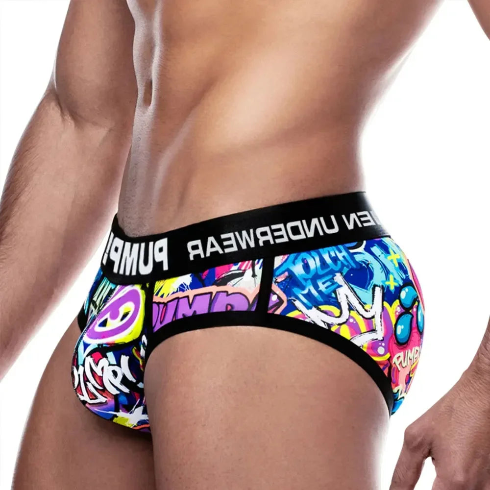Men's Sexy Graffiti Briefs – Low Waist Jockstrap