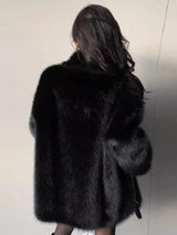 Oversized Faux Fox Fur Winter Coat