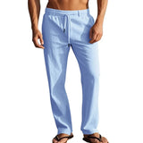 Men Cotton Linen Straight Pants