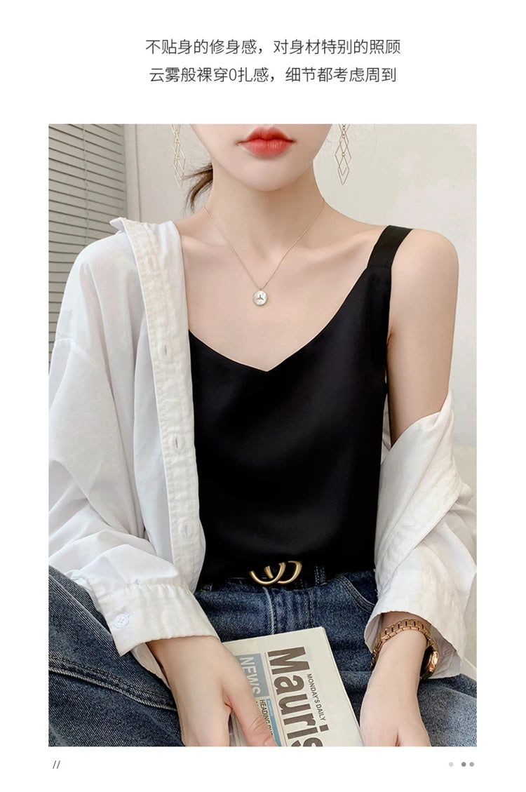 Satin Silk V-Neck Cami