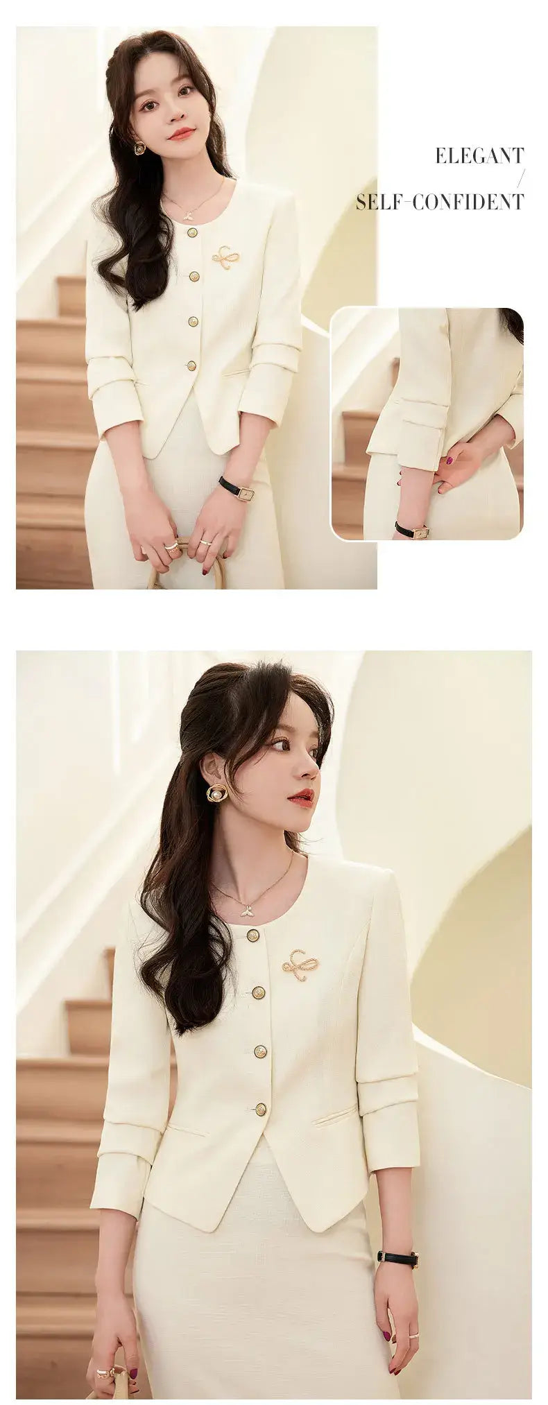 Women Business Work Skirt Suit