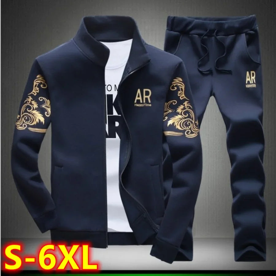 Men’s Plus Size Autumn Tracksuit Set