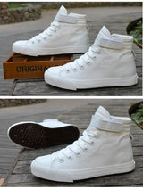 PureStep™ Men’s White High-Top Canvas Sneakers