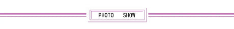 Text graphic stating 'PHOTO SHOW' with decorative purple lines on either side.