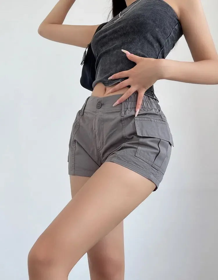Women's High Waist Cotton Shorts