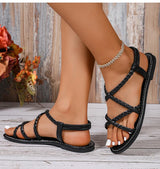Women Elegant Flat Sandals Summer Footwear