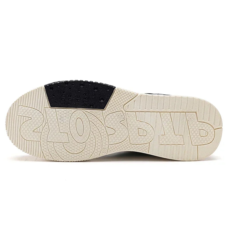 Men Breathable White Skateboard Sneakers