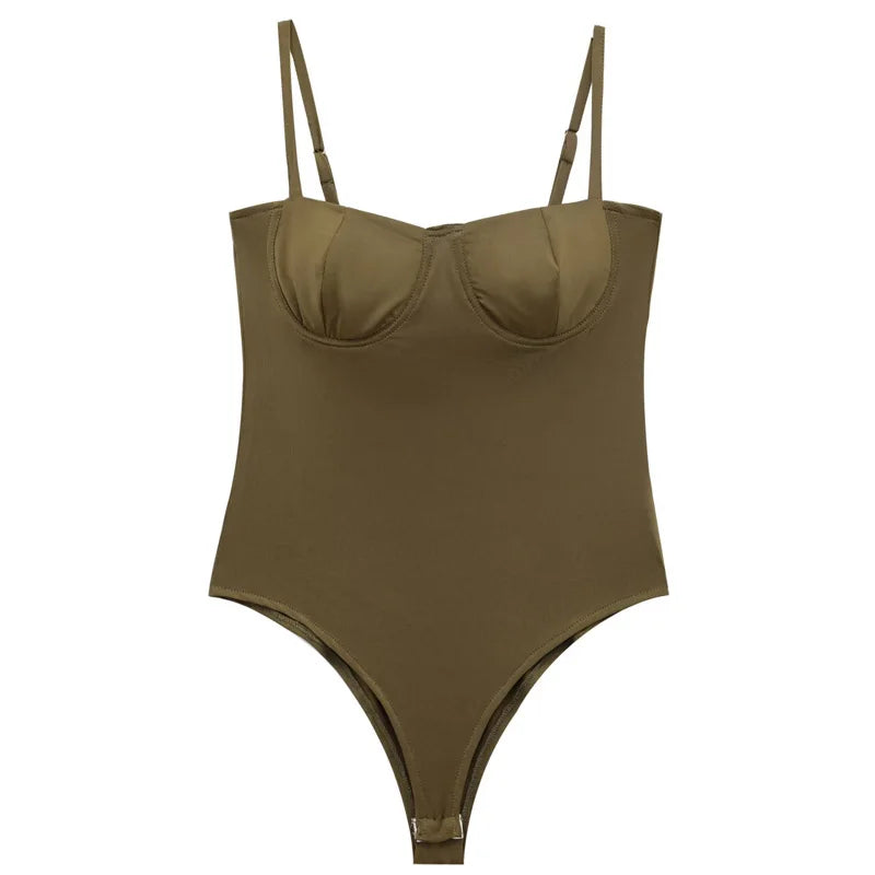 Satin Camisole Bodysuit Women – Backless Lingerie