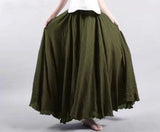 Women Linen Maxi Skirt