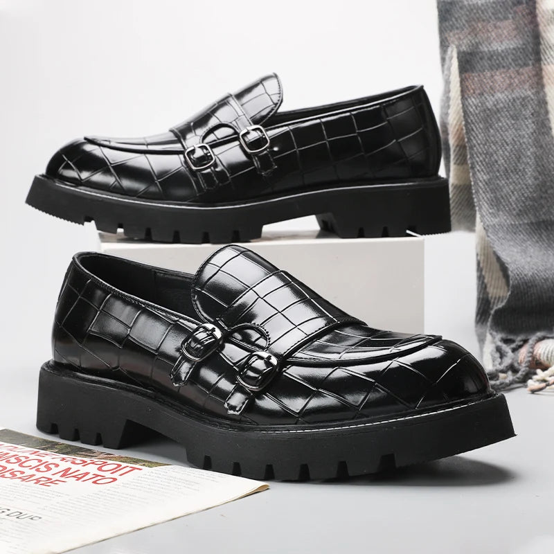 Men Platform Formal Leather Shoes
