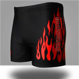 Men Flame Print Swim Briefs