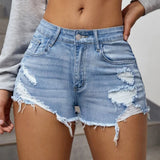 Trendy Distressed Denim Shorts for Women