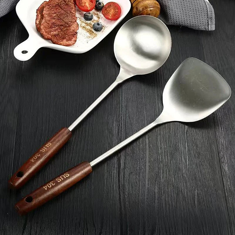 Wok Spatula & Ladle Cooking Tool Set