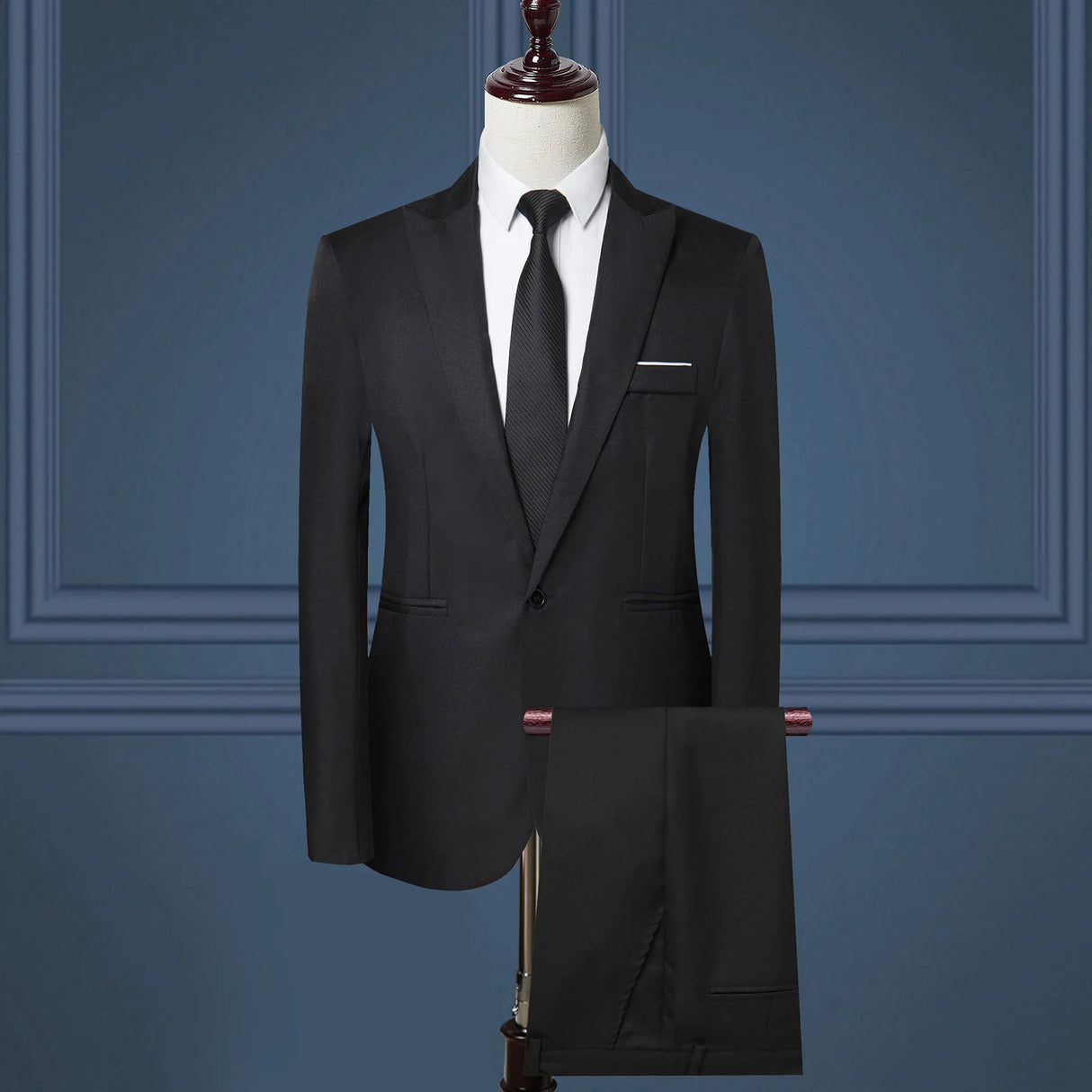 Men Slim Fit Tailored Business Suit