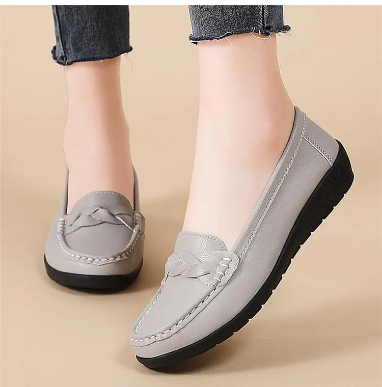 Women Leather Nurse Flats