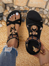 Women Boho Style Flat Sandals Casual Shoes