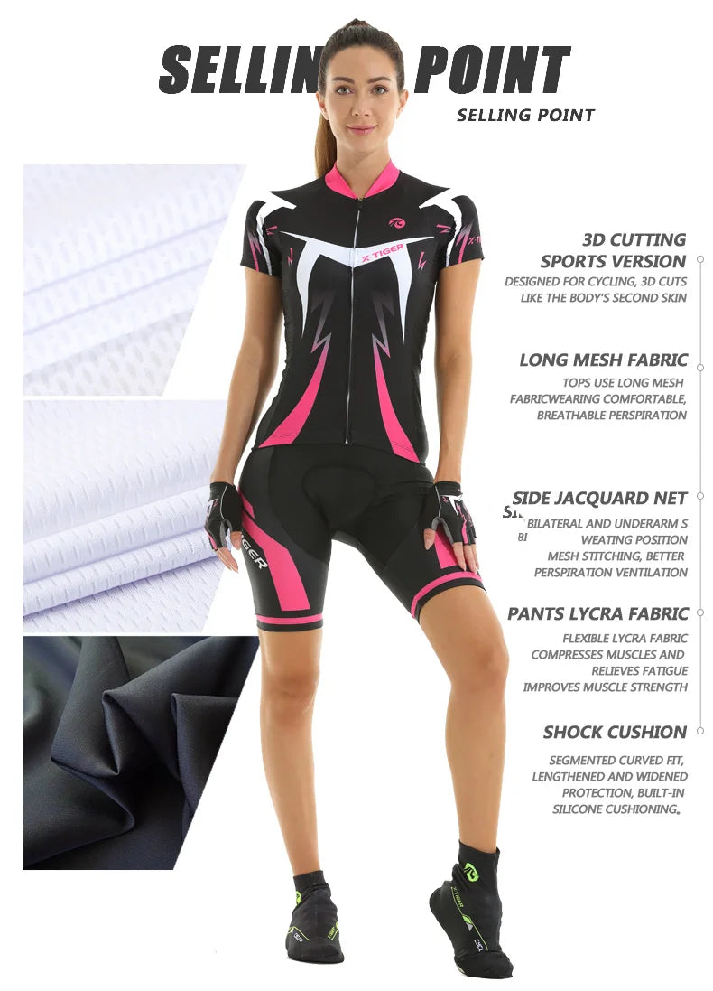 Women Summer Cycling Jersey Set