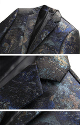 Men's Plus Size Floral Smoking Jacket