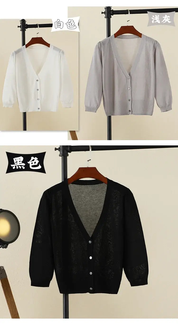 Women Crochet Long Sleeve Cardigan