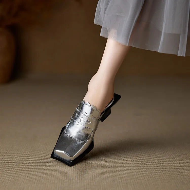 Women Rhinestone Mules Luxury Slippers