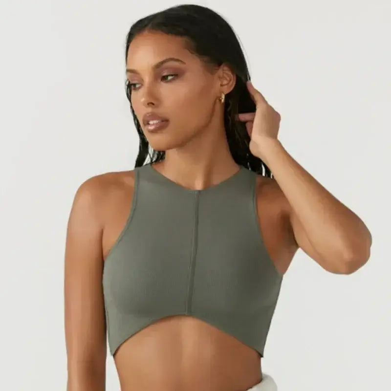 Women Shockproof Sports Bra Crop Tank