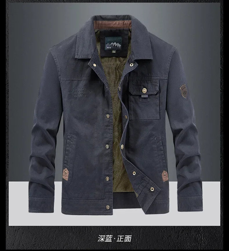 Men's Plus Size Outdoor Jacket – Slim Fit Cargo Coat