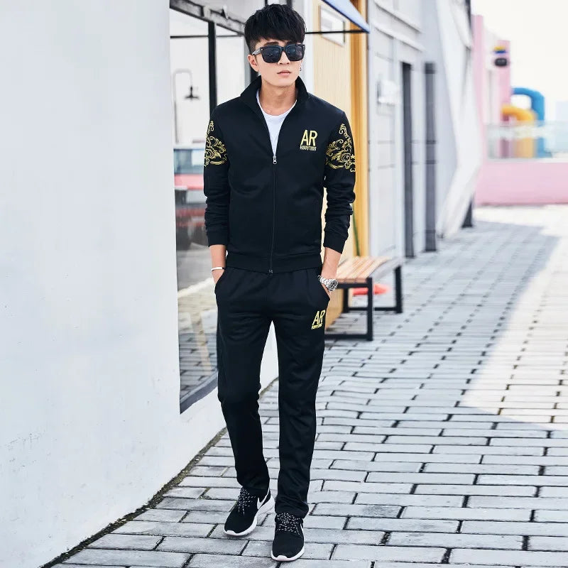 Men’s Plus Size Autumn Tracksuit Set