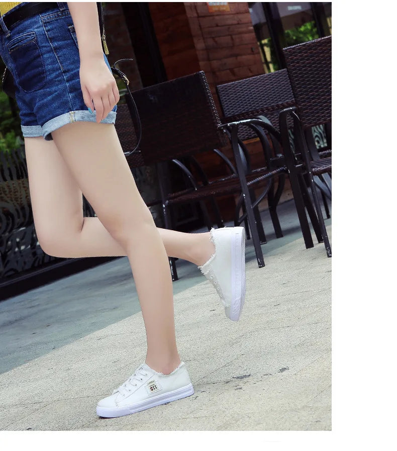 Women Canvas Shoes Lightweight Flat Sneakers