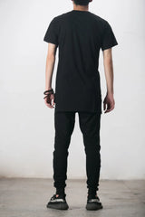 Men Long Hem Streetwear Tee
