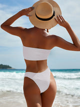 Textured High Cut Bikini