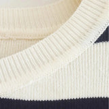 Women Striped Crop Knit Sweater