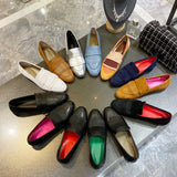 Classic Women’s Flats Leather Slip-On Loafers