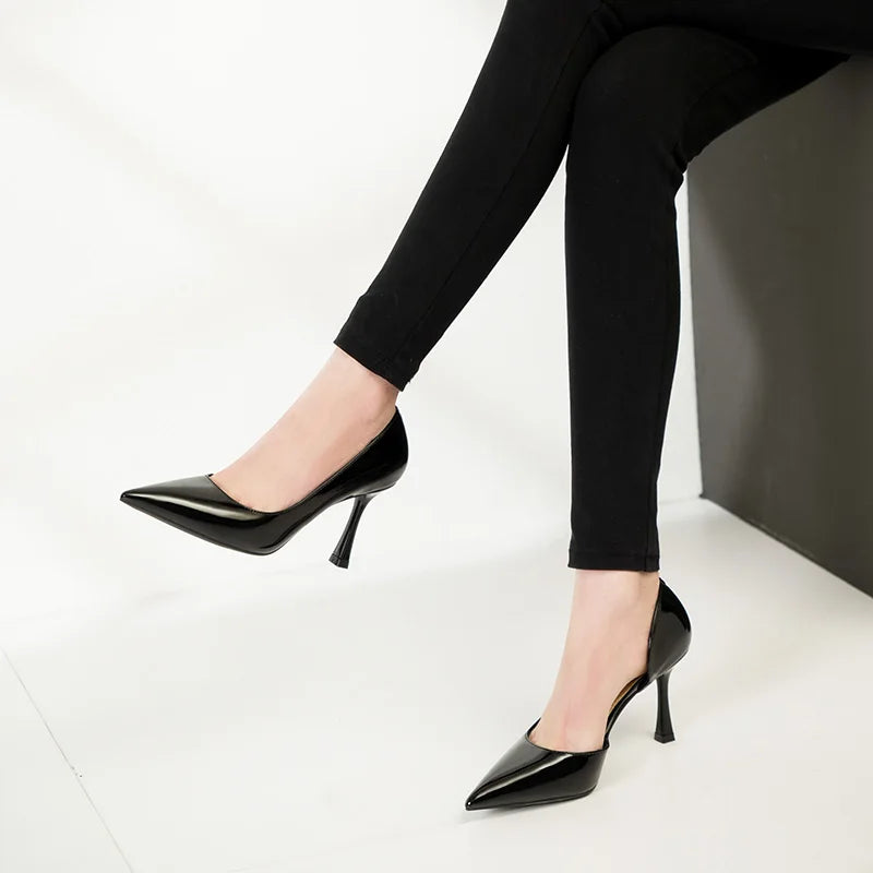 Fashion Women Pumps Patent Leather High Heels