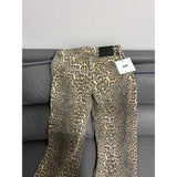 WildFur™ – Leopard Print High Waist Denim Trousers (Statement, Fierce & Urban)