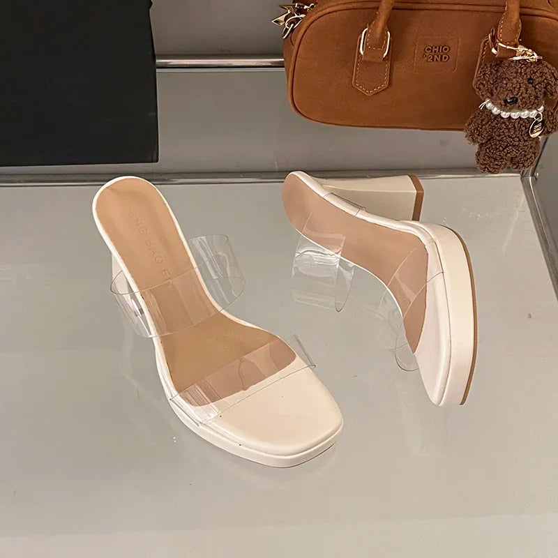Clear Open Toe Platform Mules – Summer 2025