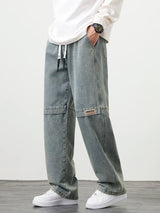 Men Retro Wide Leg Jeans