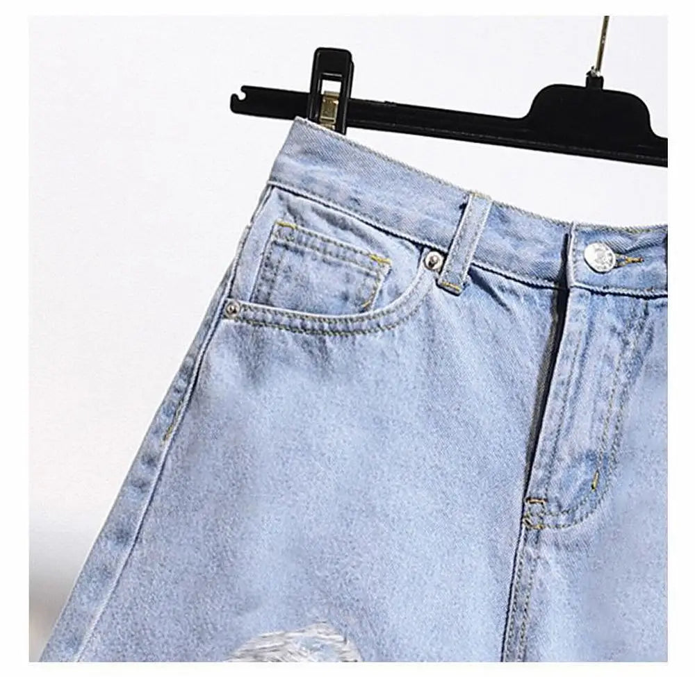 Summer Women's High Waist Cowboy Denim Shorts