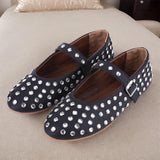 Women Crystal Ballerina Shoes Rhinestone Flats