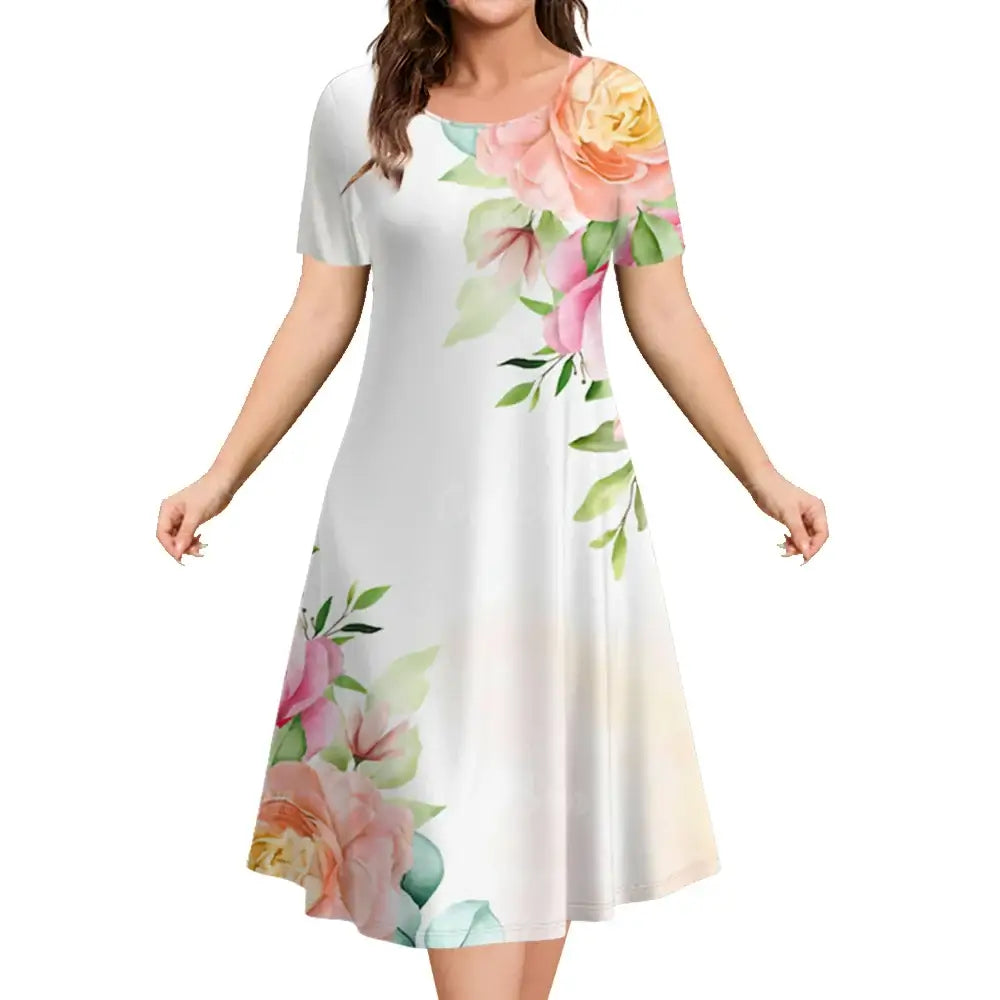 Women's Dresses Flower Elements Travel Party Dresses