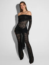 LaceReign™ – See-Through Party Jumpsuit (Seductive, Sheer & Chic)